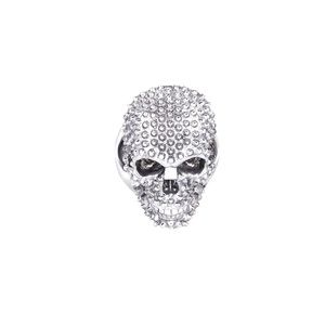 Punks Not Dead Sterling Silver Skull Cufflinks